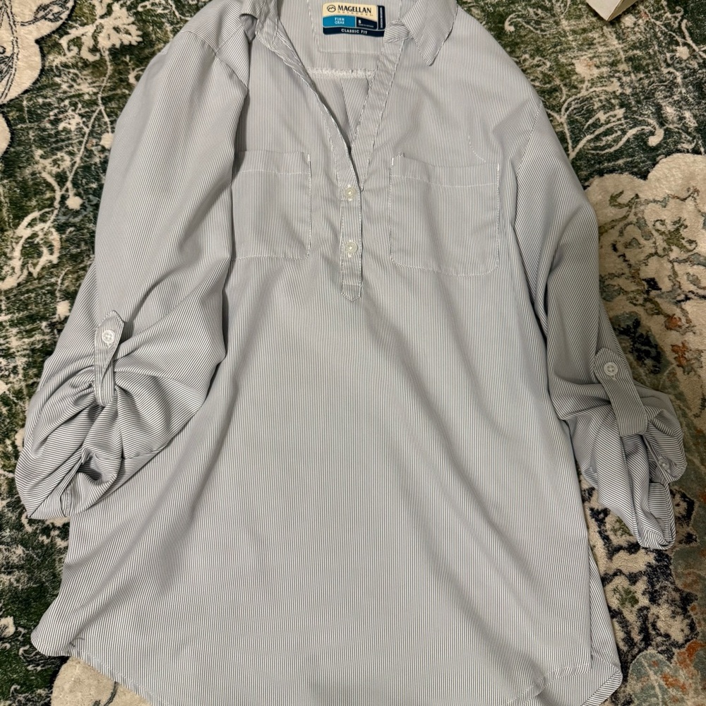 Magellan Outdoors Classic Fit Striped Shirt